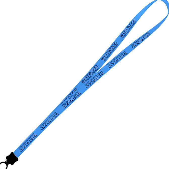 Smooth Nylon Lanyard - 1/2 inch - 32 inches - Plastic O-Ring