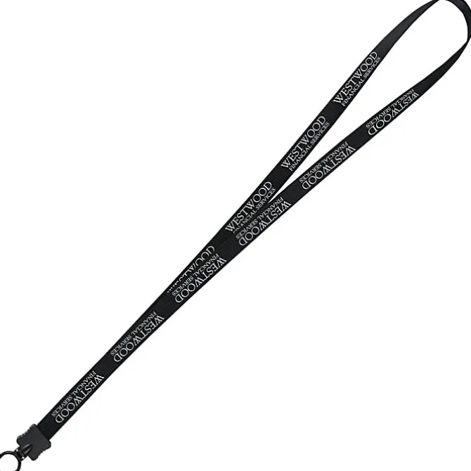 Smooth Nylon Lanyard - 1/2 inch - 32 inches - Plastic O-Ring