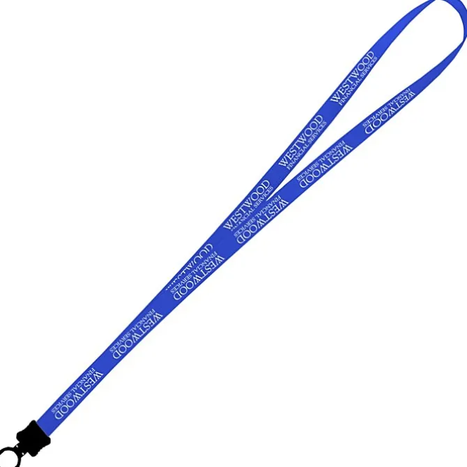 Smooth Nylon Lanyard - 1/2 inch - 32 inches - Plastic O-Ring