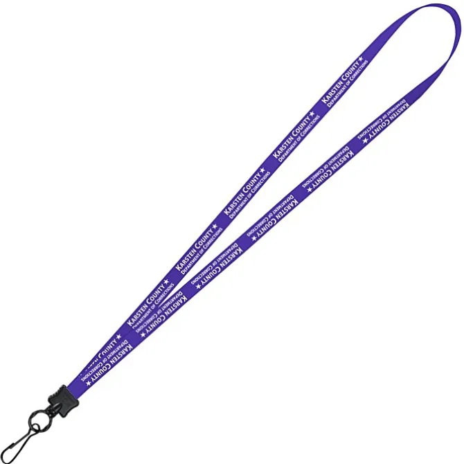 Smooth Nylon Lanyard - 1/2 inch - 32 inches - Metal Swivel Snap Hook