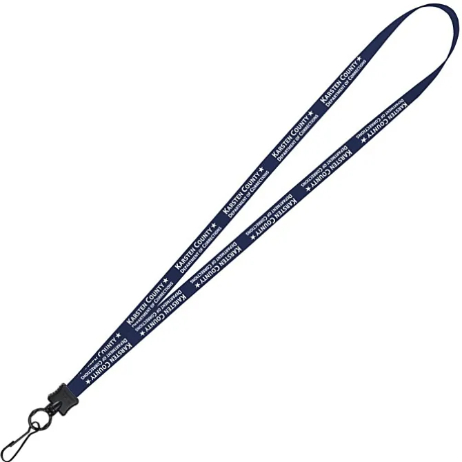 Smooth Nylon Lanyard - 1/2 inch - 32 inches - Metal Swivel Snap Hook