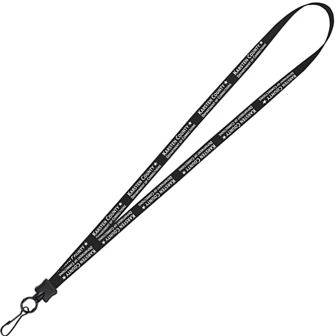 Smooth Nylon Lanyard - 1/2 inch - 32 inches - Metal Swivel Snap Hook