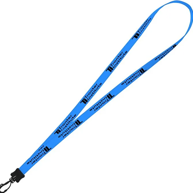 Smooth Nylon Lanyard - 1/2 inch - 34 inches - Plastic Swivel Snap Hook