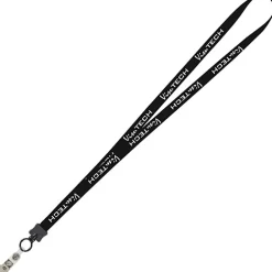 Smooth Nylon Lanyard - 1/2 inch - 36 inches - Snap with Metal Bulldog Clip