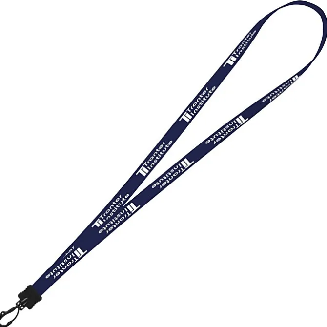 Smooth Nylon Lanyard - 1/2 inch - 34 inches - Plastic Swivel Snap Hook - 24 hr