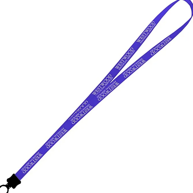 Smooth Nylon Lanyard - 1/2 inch - 36 inches - Plastic O-Ring