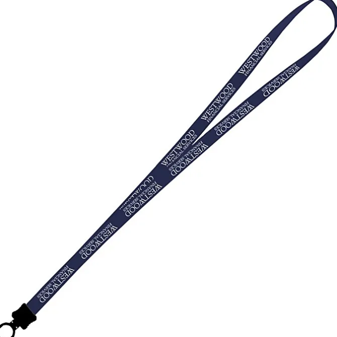 Smooth Nylon Lanyard - 1/2 inch - 36 inches - Plastic O-Ring
