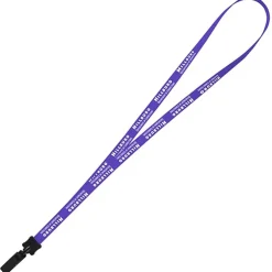 Smooth Nylon Lanyard - 1/2 inch - 34 inches - Plastic Bulldog Clip