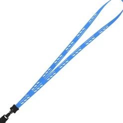 Smooth Nylon Lanyard - 1/2 inch - 34 inches - Large Metal Bulldog Clip