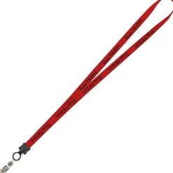 Smooth Nylon Lanyard - 1/2 inch - 34 inches - Snap with Metal Bulldog Clip