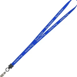 Smooth Nylon Lanyard - 1/2 inch - 34 inches - Snap with Metal Bulldog Clip