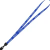 Smooth Nylon Lanyard - 1/2 inch - 32 inches - Large Metal Bulldog Clip - 24 hr