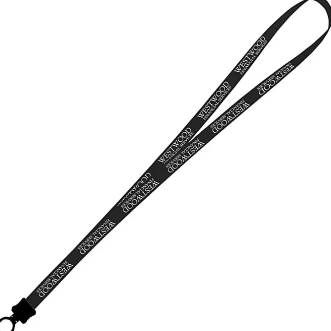 Smooth Nylon Lanyard - 1/2 inch - 32 inches - Plastic O-Ring - 24 hr