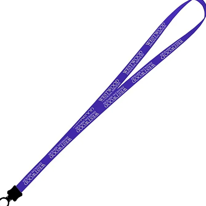 Smooth Nylon Lanyard - 1/2 inch - 32 inches - Plastic O-Ring - 24 hr