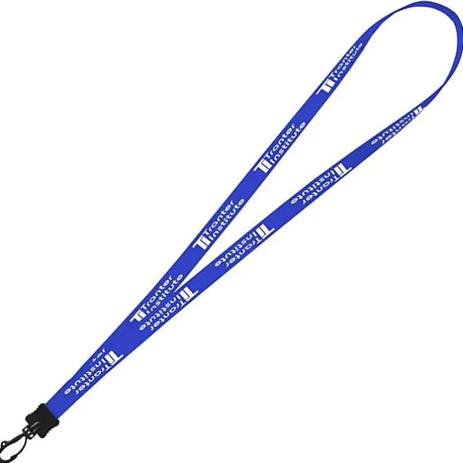 Smooth Nylon Lanyard - 1/2 inch - 32 inches - Plastic Swivel Snap Hook - 24 hr