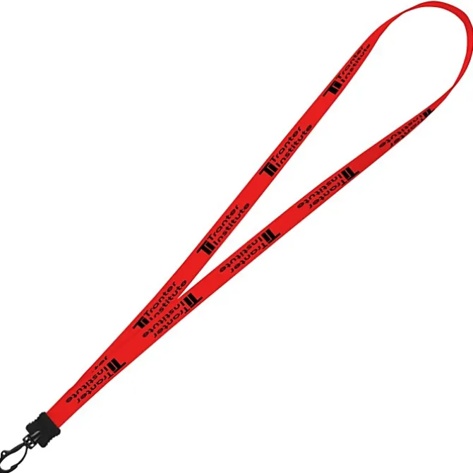 Smooth Nylon Lanyard - 1/2 inch - 32 inches - Plastic Swivel Snap Hook - 24 hr