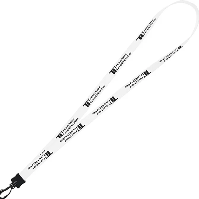 Smooth Nylon Lanyard - 1/2 inch - 32 inches - Plastic Swivel Snap Hook - 24 hr