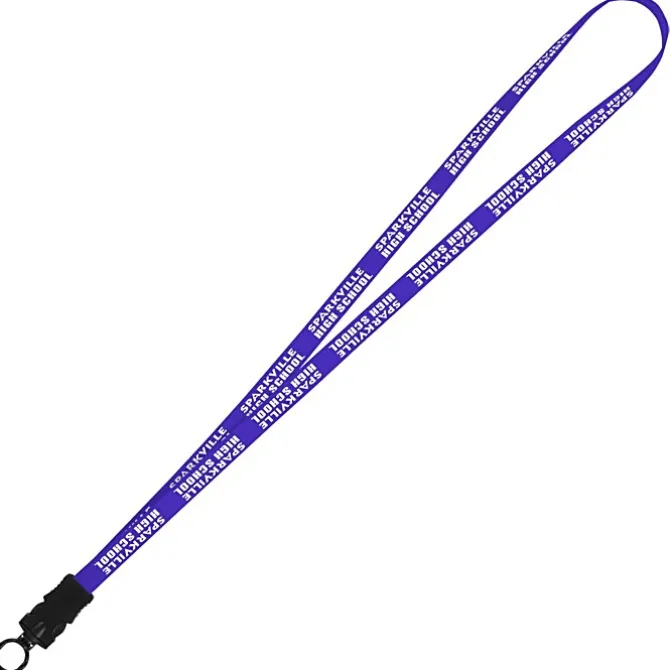 Smooth Nylon Lanyard - 1/2 inch - 32 inches - Snap Buckle Release - 24 hr