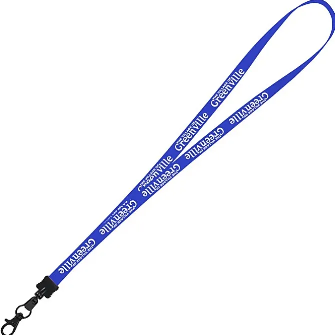 Smooth Nylon Lanyard - 1/2 inch - 34 inches - Metal Lobster Claw - 24 hr