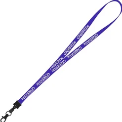 Smooth Nylon Lanyard - 1/2 inch - 34 inches - Metal Lobster Claw - 24 hr