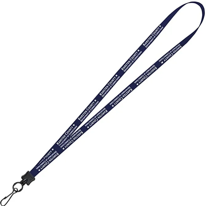 Smooth Nylon Lanyard - 1/2 inch - 36 inches - Metal Swivel Snap Hook - 24 hr