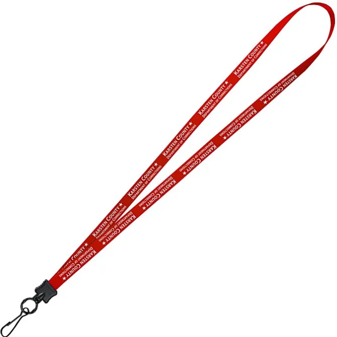 Smooth Nylon Lanyard - 1/2 inch - 36 inches - Metal Swivel Snap Hook - 24 hr