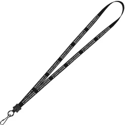 Smooth Nylon Lanyard - 1/2 inch - 36 inches - Metal Swivel Snap Hook - 24 hr