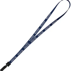 Smooth Nylon Lanyard - 1/2 inch - 34 inches - Plastic Bulldog Clip - 24 hr