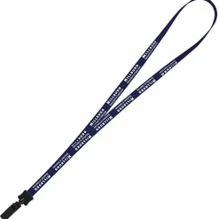Smooth Nylon Lanyard - 1/2 inch - 34 inches - Plastic Bulldog Clip - 24 hr
