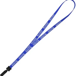 Smooth Nylon Lanyard - 1/2 inch - 34 inches - Plastic Bulldog Clip - 24 hr
