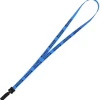 Smooth Nylon Lanyard - 1/2 inch - 36 inches - Plastic Bulldog Clip - 24 hr