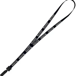 Smooth Nylon Lanyard - 1/2 inch - 36 inches - Plastic Bulldog Clip - 24 hr