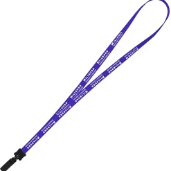 Smooth Nylon Lanyard - 1/2 inch - 36 inches - Plastic Bulldog Clip - 24 hr