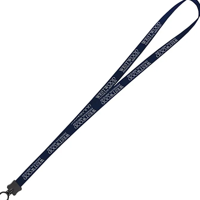 Smooth Nylon Lanyard - 1/2 inch - 34 inches - Plastic O-Ring - 24 hr