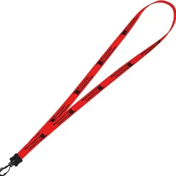 Smooth Nylon Lanyard - 1/2 inch - 36 inches - Plastic Swivel Snap Hook - 24 hr