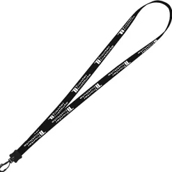 Smooth Nylon Lanyard - 1/2 inch - 36 inches - Plastic Swivel Snap Hook - 24 hr