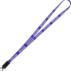 Smooth Nylon Lanyard - 1/2 inch - 34 inches - Snap Buckle Release - 24 hr
