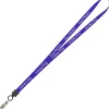 Smooth Nylon Lanyard - 1/2 inch - 36 inches - Snap with Metal Bulldog Clip - 24 hr