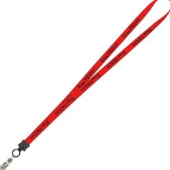 Smooth Nylon Lanyard - 1/2 inch - 36 inches - Snap with Metal Bulldog Clip - 24 hr