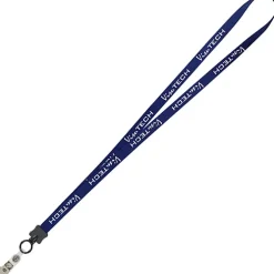Smooth Nylon Lanyard - 1/2 inch - 36 inches - Snap with Metal Bulldog Clip - 24 hr