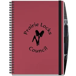 Smooth Paperboard Journal with Pen- 10 inches x 7 inches - 50 sheet