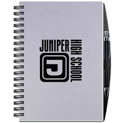 Smooth Paperboard Journal with Pen- 10 inches x 7 inches - 100 sheet