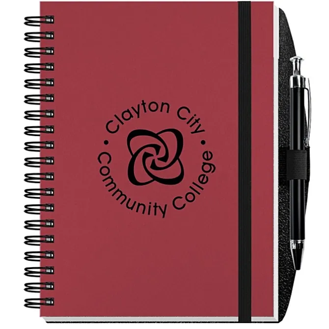 Smooth Paperboard Journal with Pen- 7 inches x 5 inches - 50 sheet