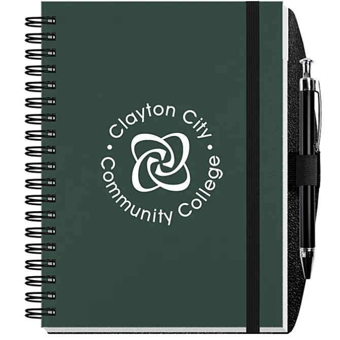 Smooth Paperboard Journal with Pen- 7 inches x 5 inches - 50 sheet