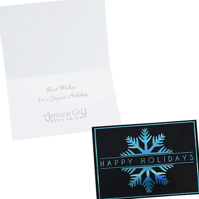 Snowflake Happy Holidays Greeting Card