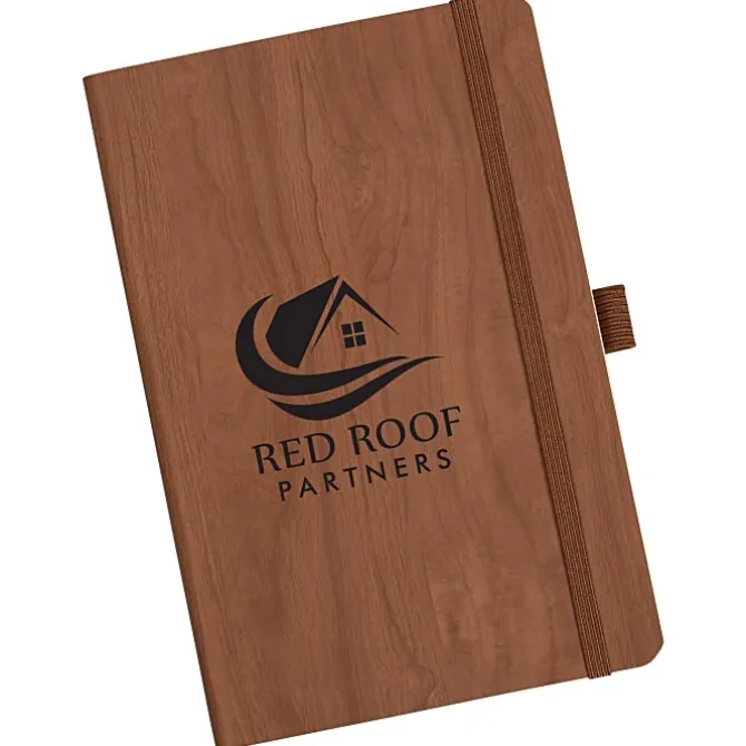 Soft Touch Wood Grain Notebook