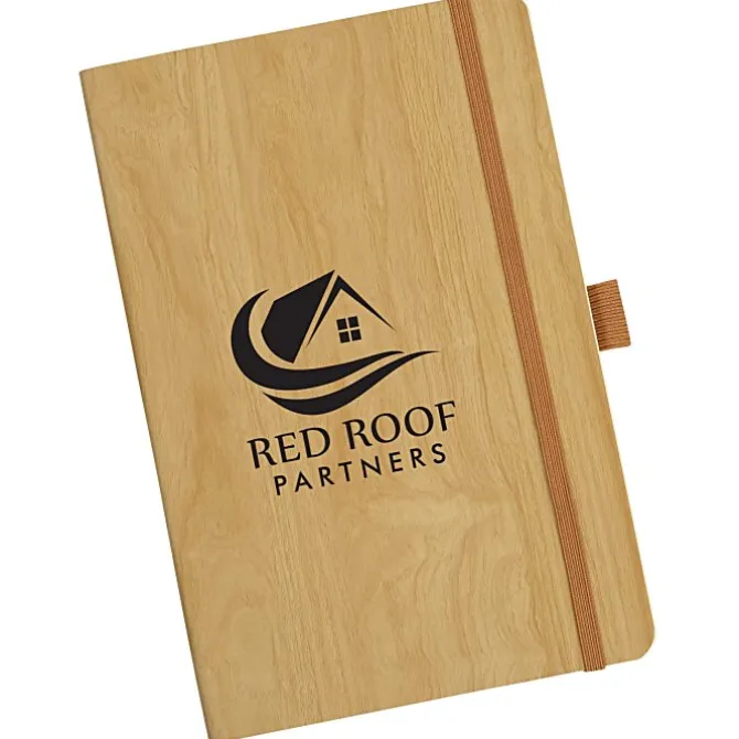 Soft Touch Wood Grain Notebook
