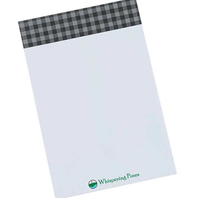 Souvenir Designer Notepad – 6 inches x 4 inches – 25 Sheet - Buffalo Plaid - 24 hr