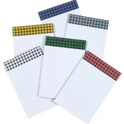 Souvenir Designer Notepad – 6 inches x 4 inches – 25 Sheet - Buffalo Plaid - 24 hr