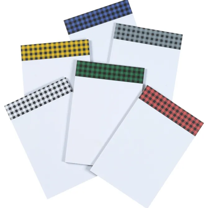 Souvenir Designer Notepad – 6 inches x 4 inches – 25 Sheet - Buffalo Plaid - 24 hr